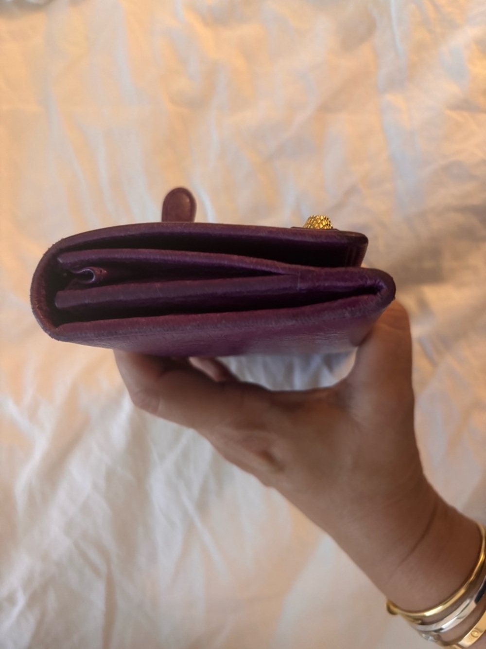 Balenciaga purple Leather Card Wallet with Gold Hardware - Picture 6 of 6